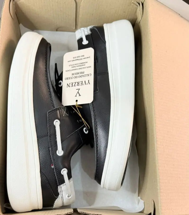 ZAPATO NEGRO/ELEGANTE DE CUERO VACUNO 100%